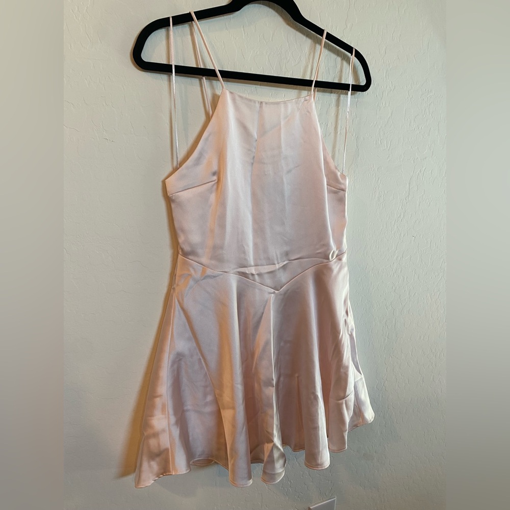 Zara Satin Effect Apron Dress